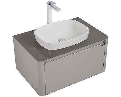 Комплект мебели для ванной Black&White Universe U915.800 80 915800 подвесной Glossy light grey