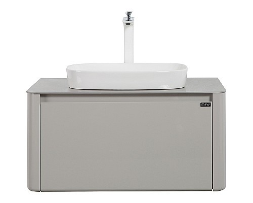 Комплект мебели для ванной Black&White Universe U915.800 80 915800 подвесной Glossy light grey