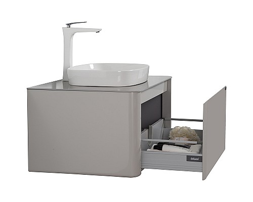 Комплект мебели для ванной Black&White Universe U915.800 80 915800 подвесной Glossy light grey