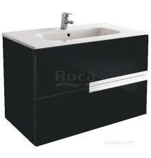 Тумба под раковину Roca Victoria Nord Black Edition 80 ZRU9000097 2 ящика