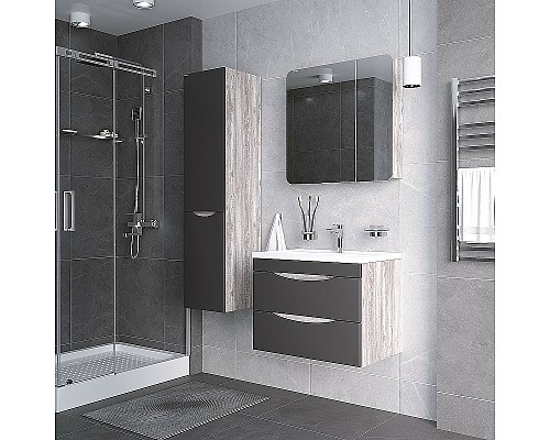 Зеркальный шкаф Grossman Талис 80 L 208009 Бетон пайн Серый