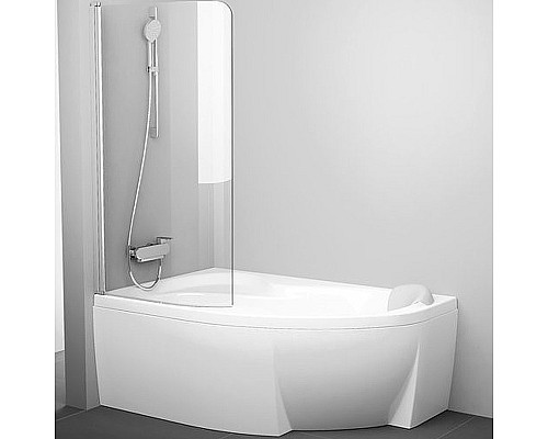 Шторка для ванны Ravak ROSA 7QLS0U00Y1 160 170 L сатин прозрачный