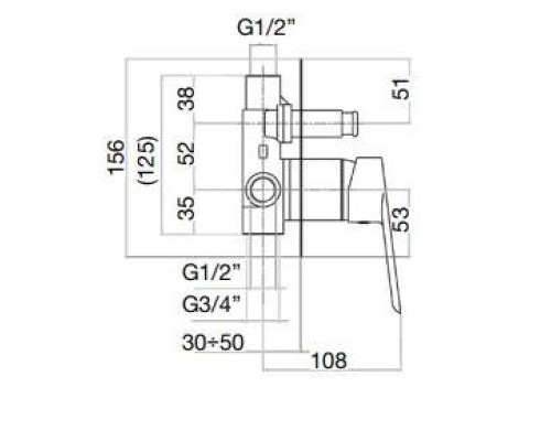 Смеситель для душа Webert SE860101560, черный