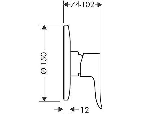 Смеситель для душа Hansgrohe Metris 31686000