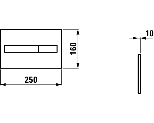 Клавиша смыва Laufen Lis 8.9566.1.000.000.1 Белая