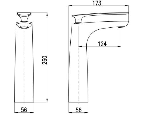 Смеситель для раковины Rav Slezak Tigris TG130.5CMATC Черный матовый Хром