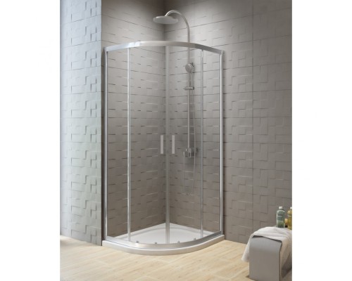 Душевое ограждение NEW TRENDY NEW VARIA BLACK 80x80x190 (черный)