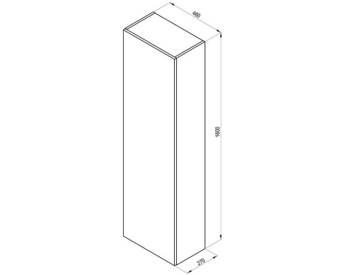 Шкаф пенал Ravak Formy 46 X000001262 подвесной Орех