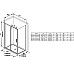 Душевая стенка Ravak Blix Slim BLSPS-90 X9BM70300Z1 профиль Черный стекло Transparent