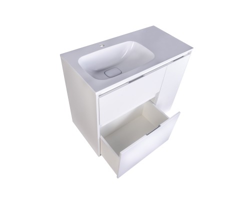 Тумба под раковину напольная Style Line Барселона 90 левая с выкатной корзиной, белая
