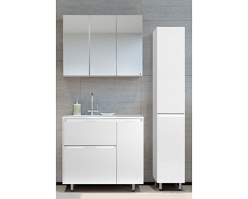 Тумба под раковиной напольная Style Line Барселона 90 правая с выкатной корзиной, белая