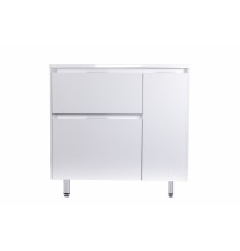 Тумба под раковину напольная Style Line Барселона 90 левая с выкатной корзиной, белая