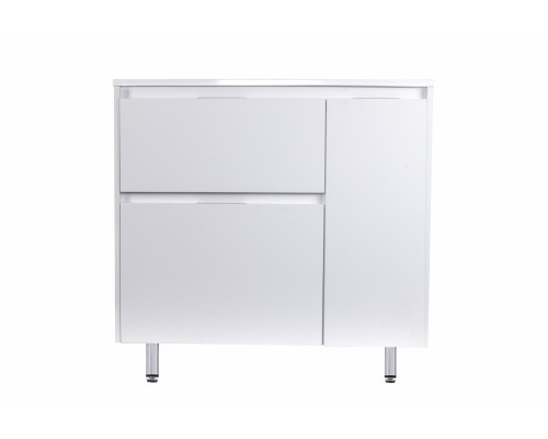 Тумба под раковину напольная Style Line Барселона 90 левая с выкатной корзиной, белая