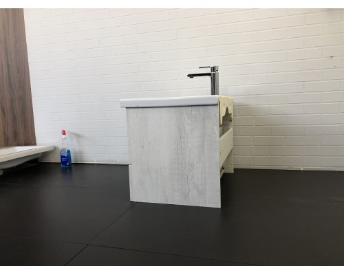 Тумба с раковиной Comforty Никосия 70П 00-00005792 подвесная Дуб белый