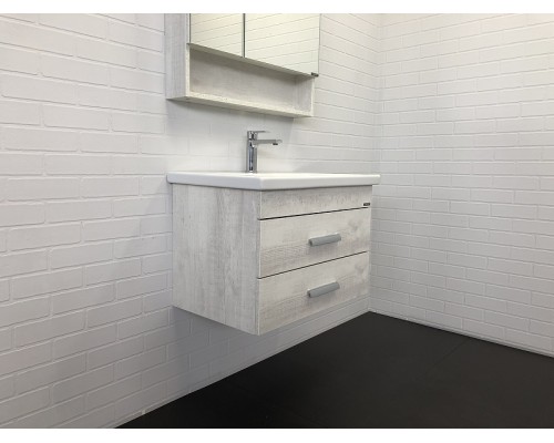 Тумба с раковиной Comforty Никосия 70П 00-00005792 подвесная Дуб белый