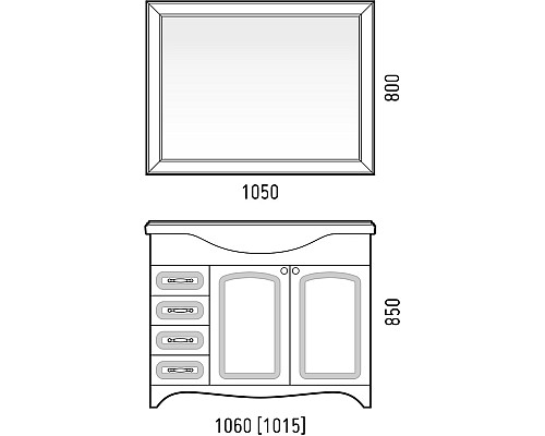 Зеркало Corozo Классика 105 SD-00000268
