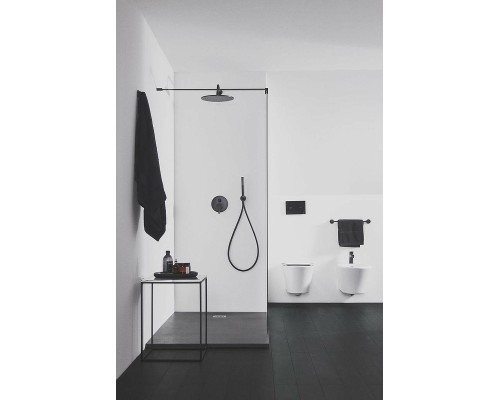 Душевая перегородка Ideal Standard Connect 2 120 профиль Черный стекло прозрачное
