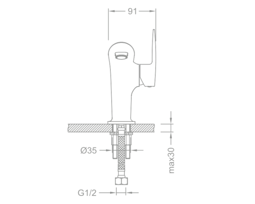Смеситель для раковины Schein Leaf 48217A/8032001A Хром
