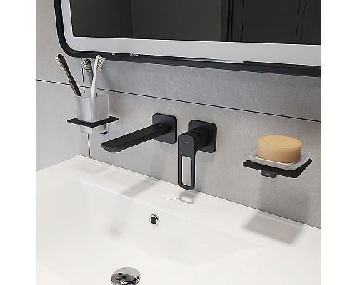 Смеситель для раковины Iddis Slide SLIBL00i65 Черный матовый