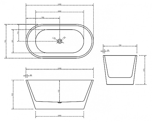 Акриловая ванна Abber AB9203-1.4