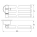 Держатель полотенец поворотный тройной (хром) FBS NOS 045 37 см