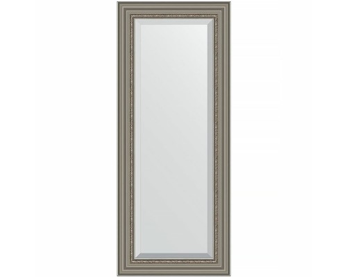 Зеркало Evoform Exclusive 136х56 BY 1257 с фацетом в багетной раме - Римское серебро 88 мм