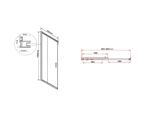 Душевой уголок Vincea Garda 120x90 VSS-1G9012CL профиль Хром стекло прозрачное