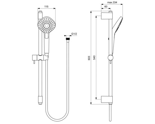 Душевой гарнитур Ideal Standard Ideal Rain Evo Diamond L3 B2234AA Хром