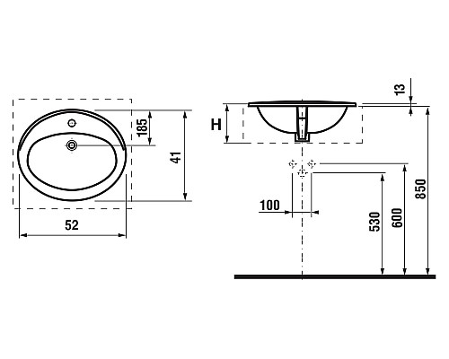 Раковина Roca Adora 50 327204000 Белая