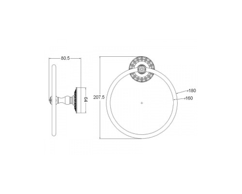 Держатель полотенца Bronze de luxe Windsor K25004 бронза