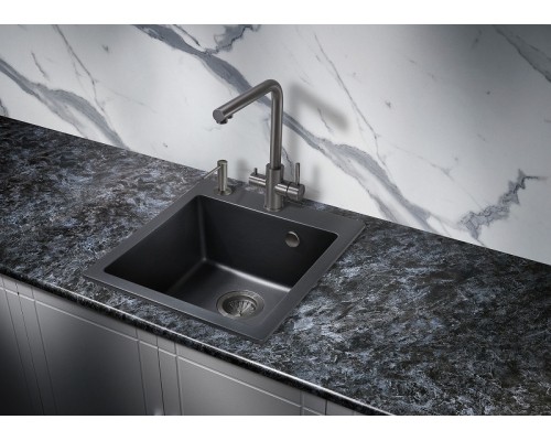 Кухонная мойка Milacio Murcia 46 Cuarzo MC.77031 Черная матовая