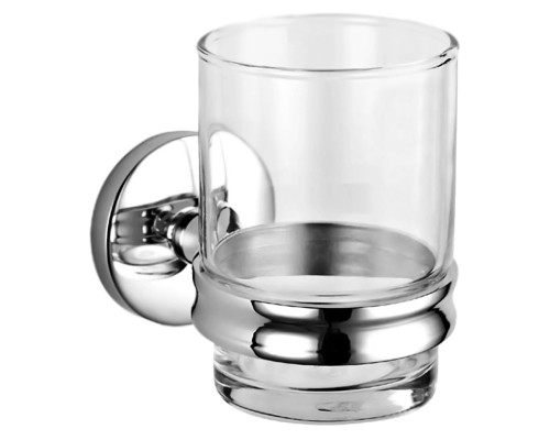 Стакан Nofer Monaco 16376.B хром, глянцевый/прозрачное стекло