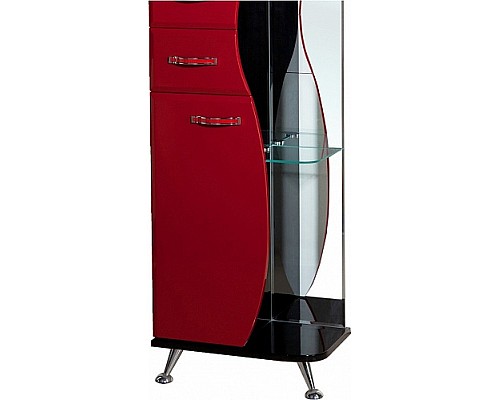 Шкаф пенал Bellezza Рио 50 L 4623606022212 Черный Красный