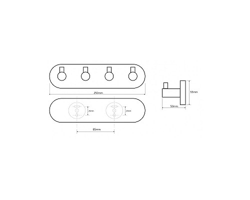Планка с 4мя крючками Bemeta 104405212