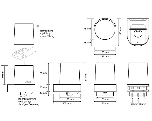 Дозатор для жидкого мыла Bemeta Omega 104309322 Хром