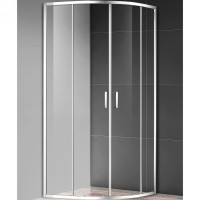 Душевой уголок AQUAme 80x80 профиль Хром стекло прозрачное