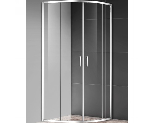 Душевой уголок AQUAme 80x80 профиль Хром стекло прозрачное
