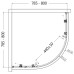 Душевой уголок AQUAme 80x80 профиль Хром стекло прозрачное