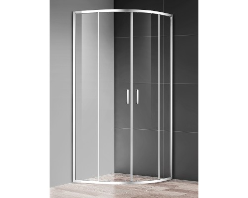 Душевой уголок AQUAme 80x80 профиль Хром стекло прозрачное