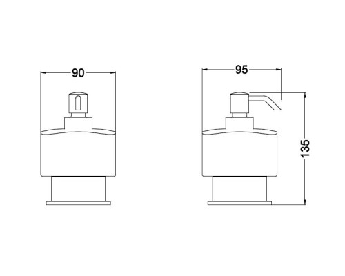 Дозатор для жидкого мыла Schein Allom 222DS-T Хром, Белый