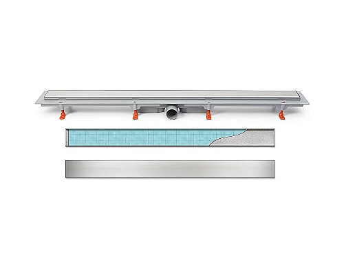 Душевой лоток Veconi Klasik 850 V850K с решеткой Хром глянцевый / под плитку