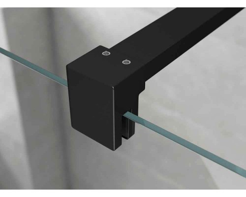 Душевая перегородка Ambassador Walk-in 90х200 15031236 профиль Черный стекло прозрачное