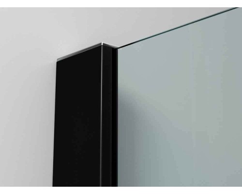 Душевая перегородка Ambassador Walk-in 90х200 15031236 профиль Черный стекло прозрачное