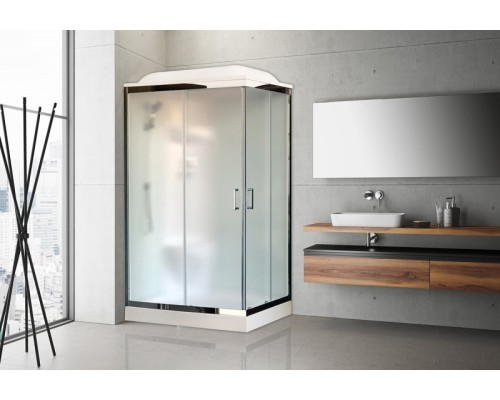 Душевая кабина Royal Bath HP 120х80 стекло матовое задняя стенка Белая