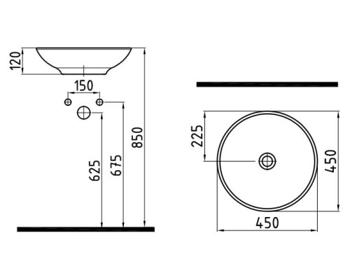 Раковина-чаша Bien Harmony 45 HRLG04501FD0W3000 Белая
