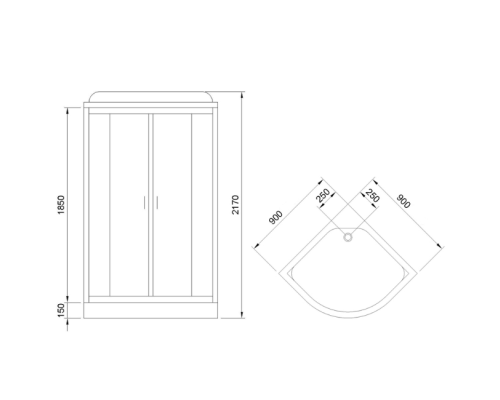 Душевая кабина Royal Bath HK 90x90 без гидромассажа
