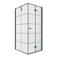 Душевое ограждение NEW TRENDY NEW SOLEO BLACK R 90x90x195 (черный)