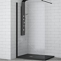 Душевая перегородка RGW Walk In WA-002B 110 35100211-14 профиль Черный стекло прозрачное