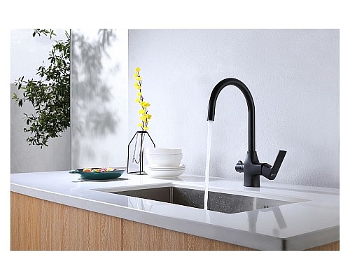 Смеситель для кухни Lemark Ursus LM7261BL Черный