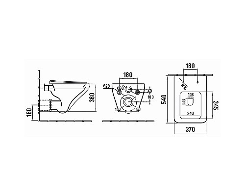Унитаз SantiLine SL-5003 подвесной с сиденьем Микролифт